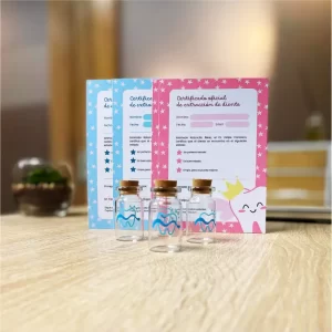 frascos con logo DTF UV para dentistas infantiles. odontopediatras, regalos dentista para niños