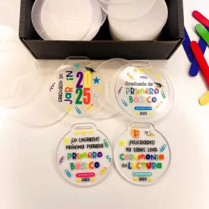 Pack Medalla Acrílica Doble Cara