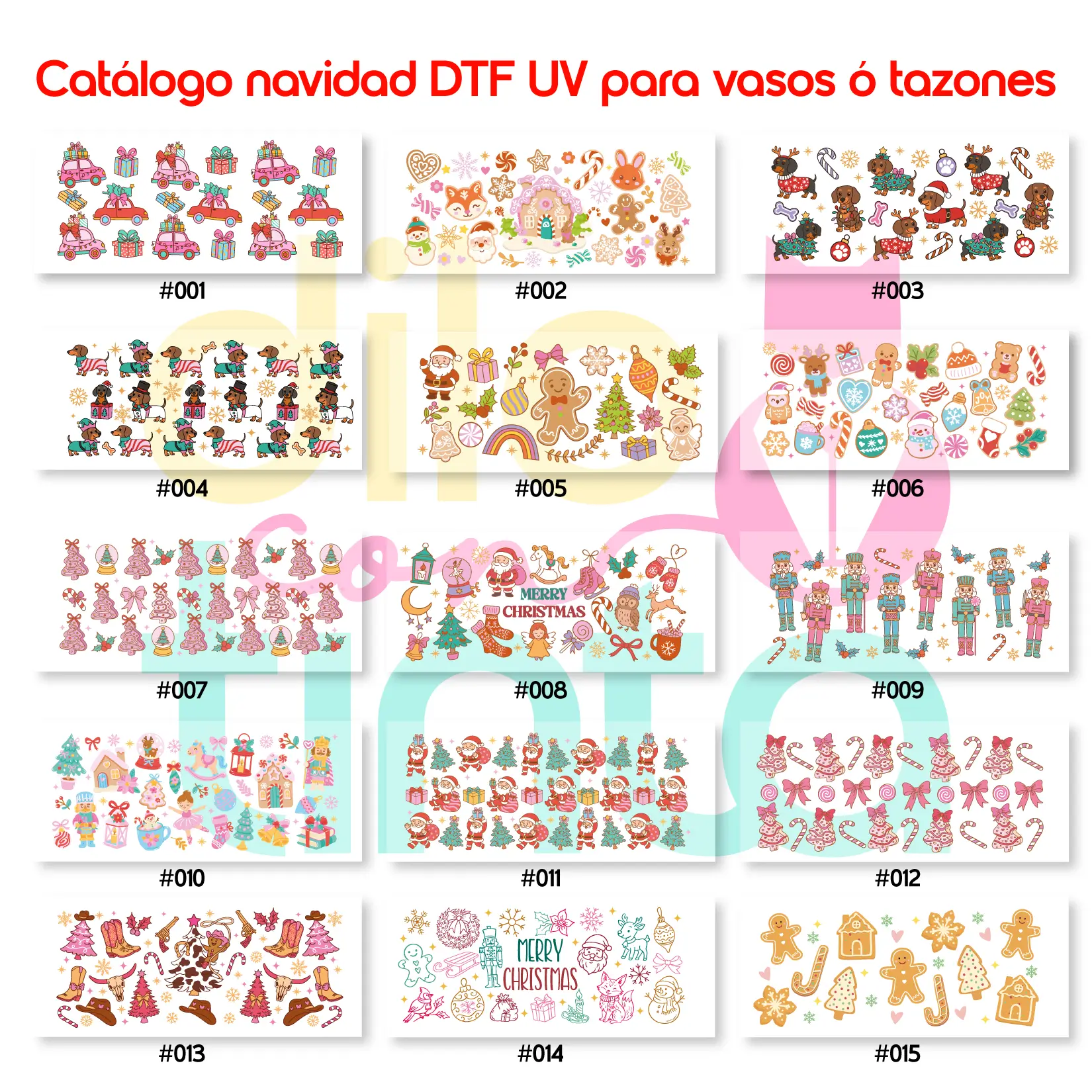 Láminas DTF UV para Vasos o Tazas Navidad - Imagen 2