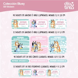 Stickers escolares Bluey
