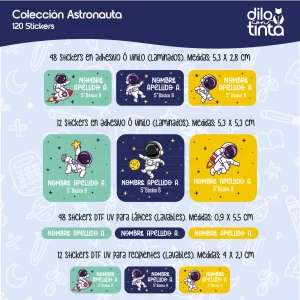 Stickers escolares Astronauta