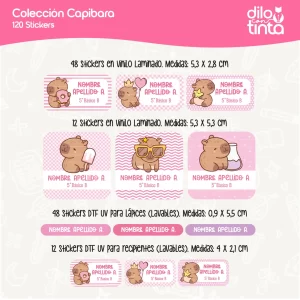 Stickers escolares Capibara