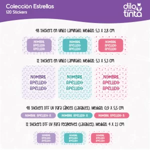 Stickers escolares estrellas