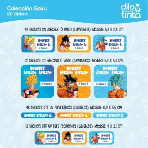 Stickers escolares Goku