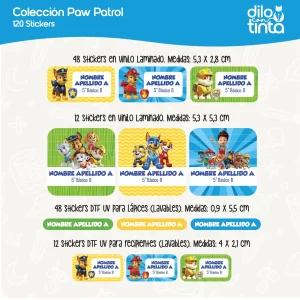 Stickers escolares Paw Patrol