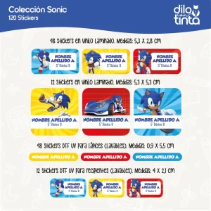 Stickers escolares Sonic