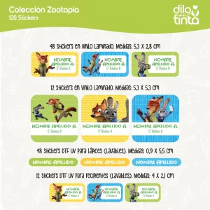 Stickers escolares Zootopia