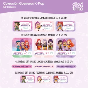 Stickers escolares Guerreras K-Pop