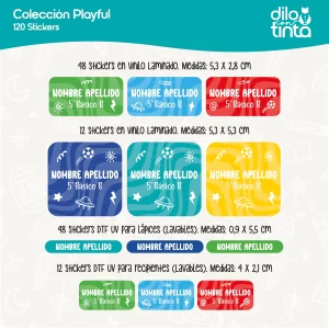 Stickers escolares Playful